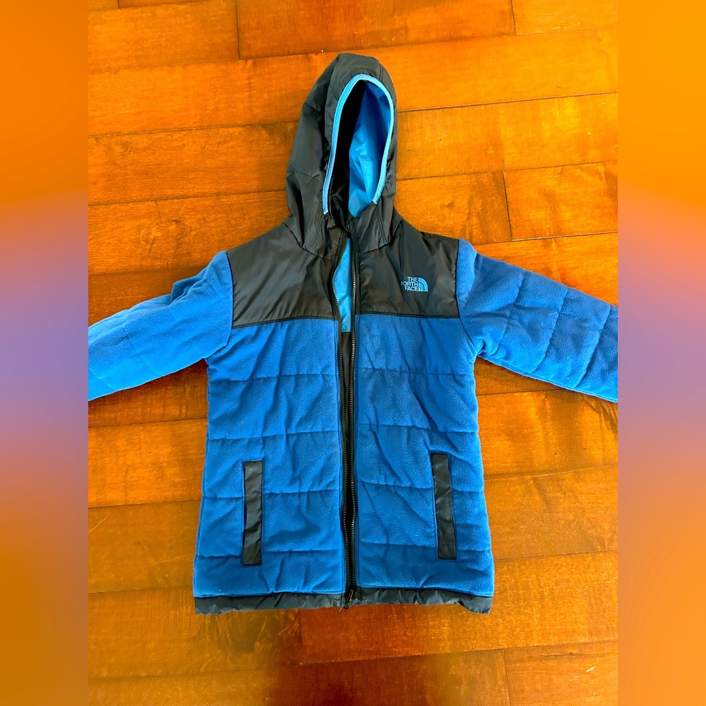 The North Face reversible hooded fleece jacket